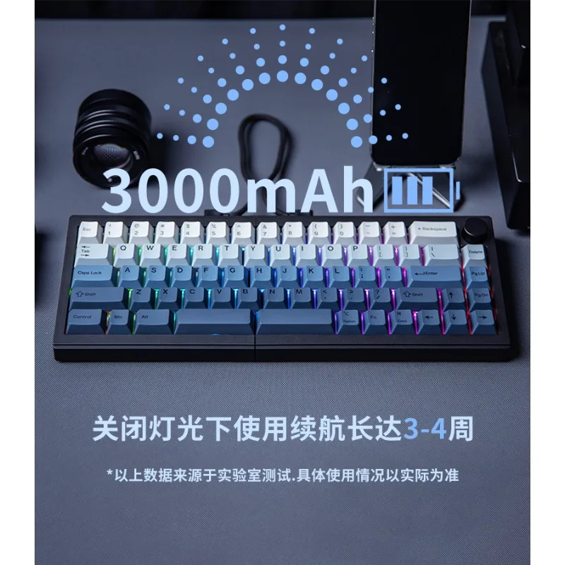 Split65 커스텀 기계식 키보드 - QMK/VIA 프로그래밍 가능 트라이 모드 무선 및 로터리 인코더, VIAL 좌우 손용 키보드