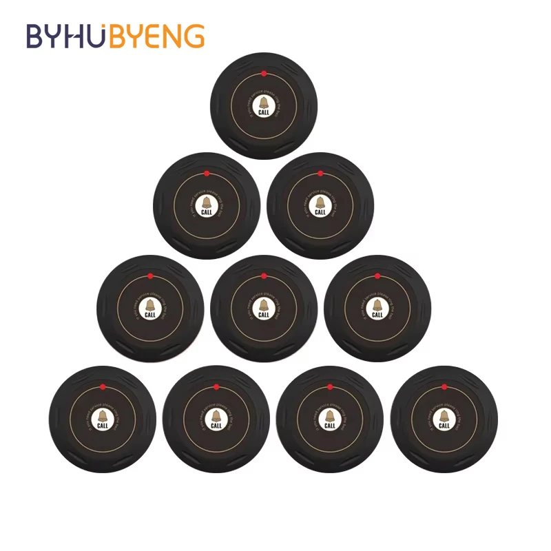 BYHUBYENG 10Pcs Wireless Calling Button Hookah Restaurant Pager for Waiter Nursing System Panic Admission Staff Call Restaurant