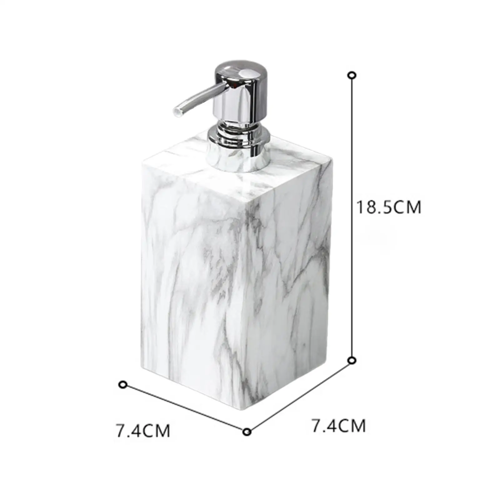 Marble Texture Soap Dispenser 500ml Rustproof Leakproof Liquid Hand Soap Dispenser for Kitchen Home Hotel Countertop Bathroom