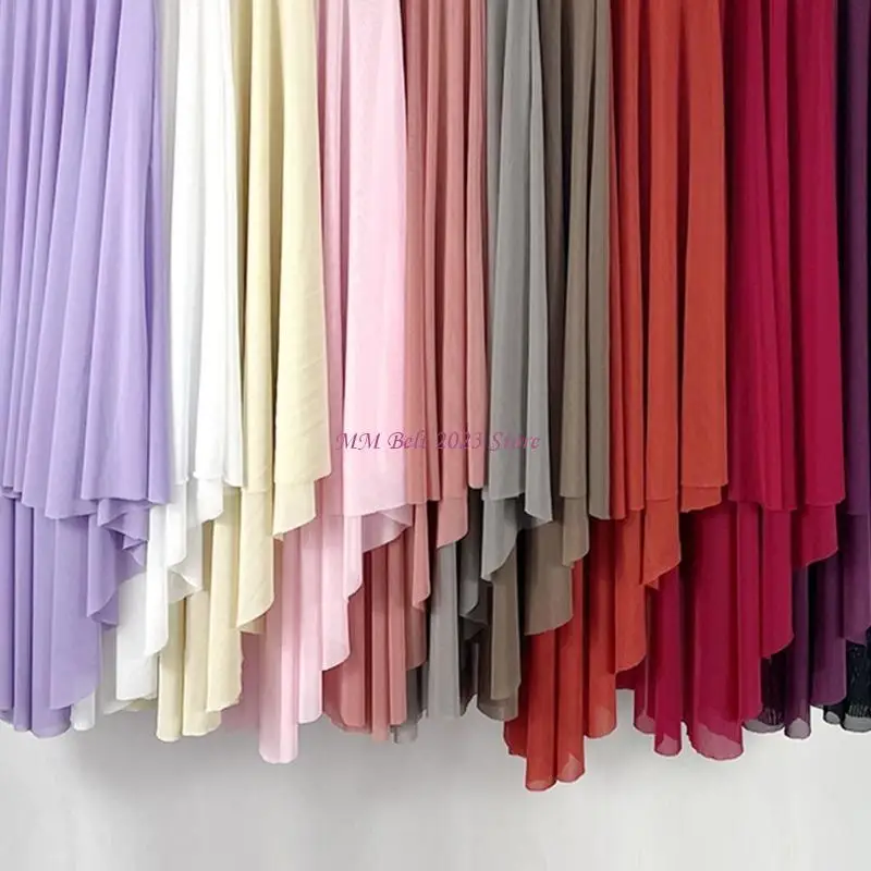 

Women Ballet Wrap Skirt Gymnastics Skirts Asymmetrical Flowy Skirt Sheer Mesh Pull ON Dance Over Scarf for Leotards