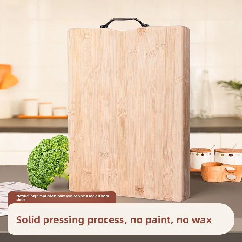 Solid Bamboo Chopping Board, No Paint No Wax, for Meat and Vegetables
