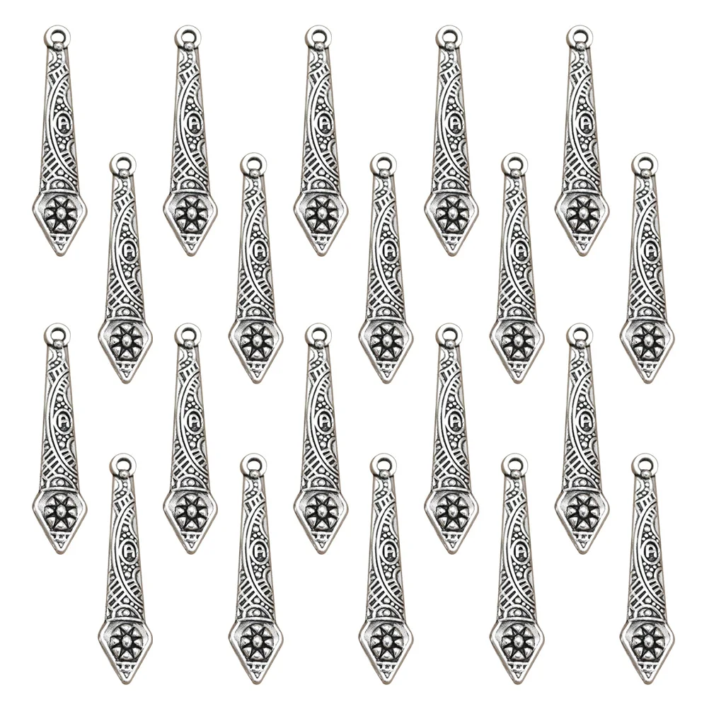 

20 Pcs Torch Pendant Accessories Charm DIY Charms Alloy Jewelry Making Pendants