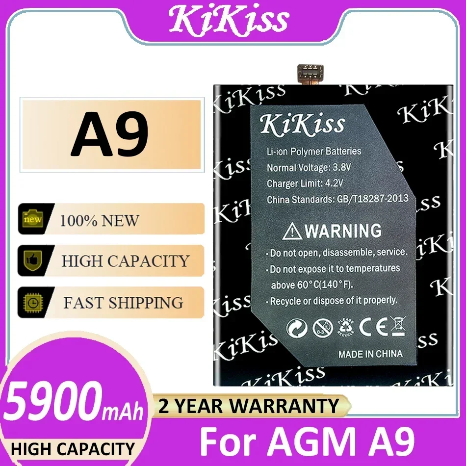 Battery 5900mAh For AGM A9 Bateria