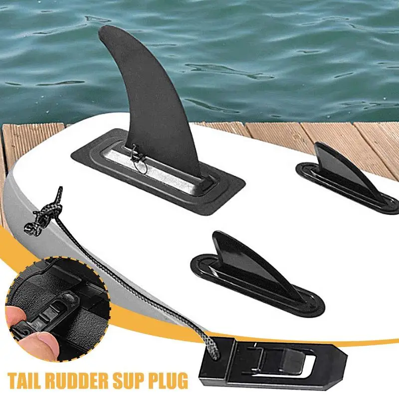 Water Ski Board Fish Fin Clip Adjustable Surfboard Tail Clip Paddle Board Fin Clip Sturdy Fin Clamps Accessories Lightweight For