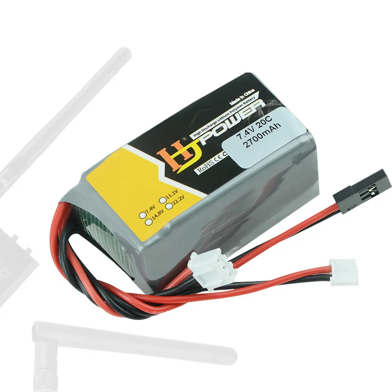 7.4V Lipo Battery 2S 2700mah 20C Receiver Battery For LRP VTEC Oil truck RC Receiver mp93 mp10 Spare Parts with Futaba JR Plug