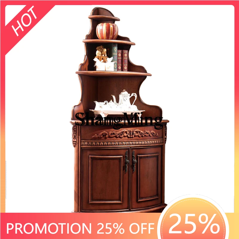 

CL wood corner cabinet Rural retro corner cabinet, corner cabinet Triangle cabinet Shelf