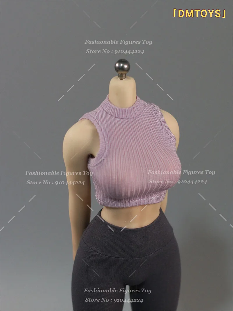 

1/6 женский солдатский жилет, сексуальный укороченный топ в рубчик, рубашка без рукавов, одежда для пикантных девушек, подходит для 12-дюймовой экшн-фигурки, модель игрушки ﻿