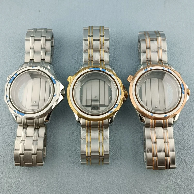 42mm stainless steel sapphire crystal case fit NH series 35 36 movement 5bar Waterproof clean back watch case