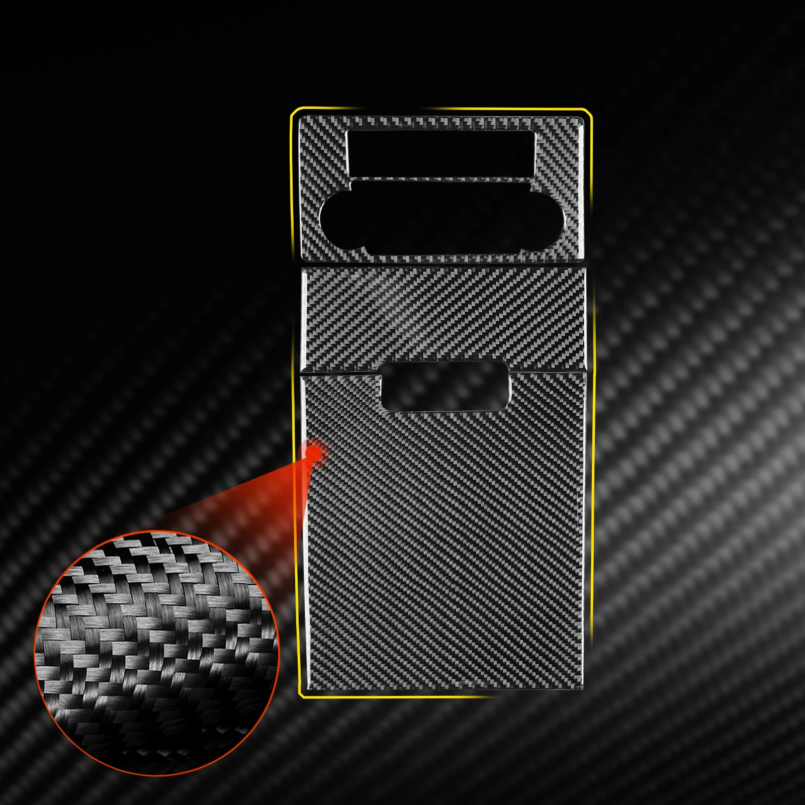 For Toyota Highlander 2008-2013 Real Carbon Fiber Stickers Rear control storage panel Cover Car Accessories Interior decorative