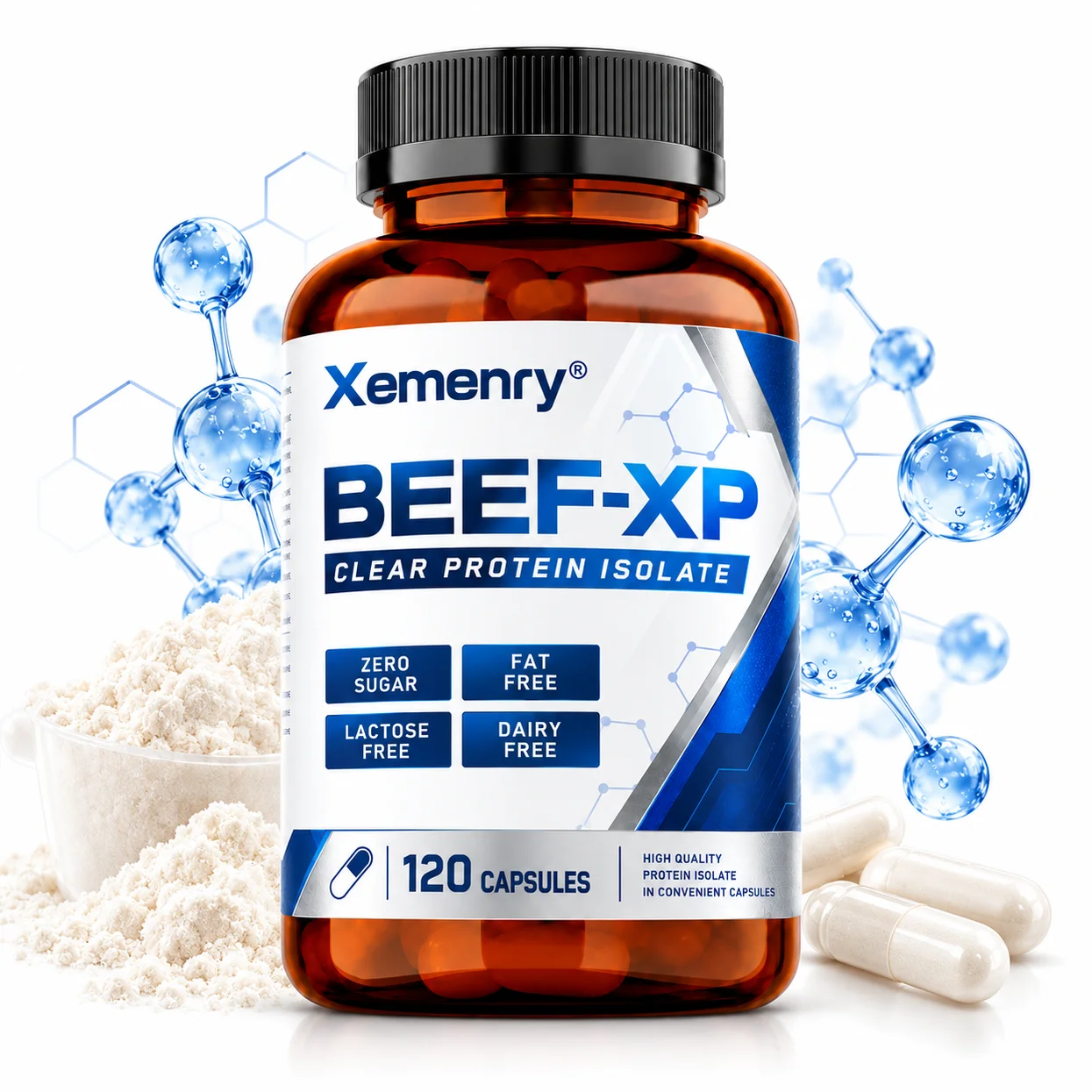 Beef-XP Protein Isolate Capsules - Supports Muscle Maintenance, Workout Recovery & Everyday Nutrition for Active Adults