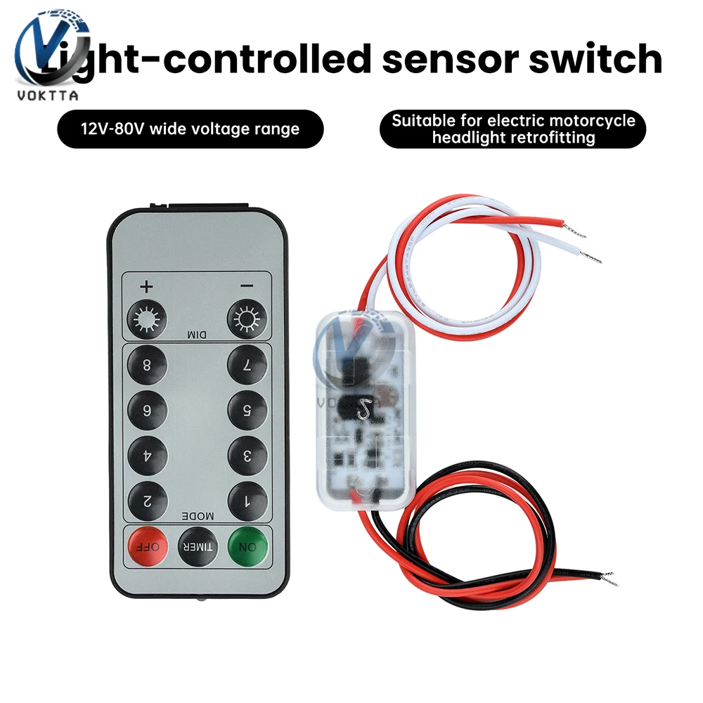 

Индуктивный переключатель постоянного тока 12-80 В с управлением светом для мотоциклов и электрических велосипедов. Светодиодные фары с автоматическим управлением в ночное время.