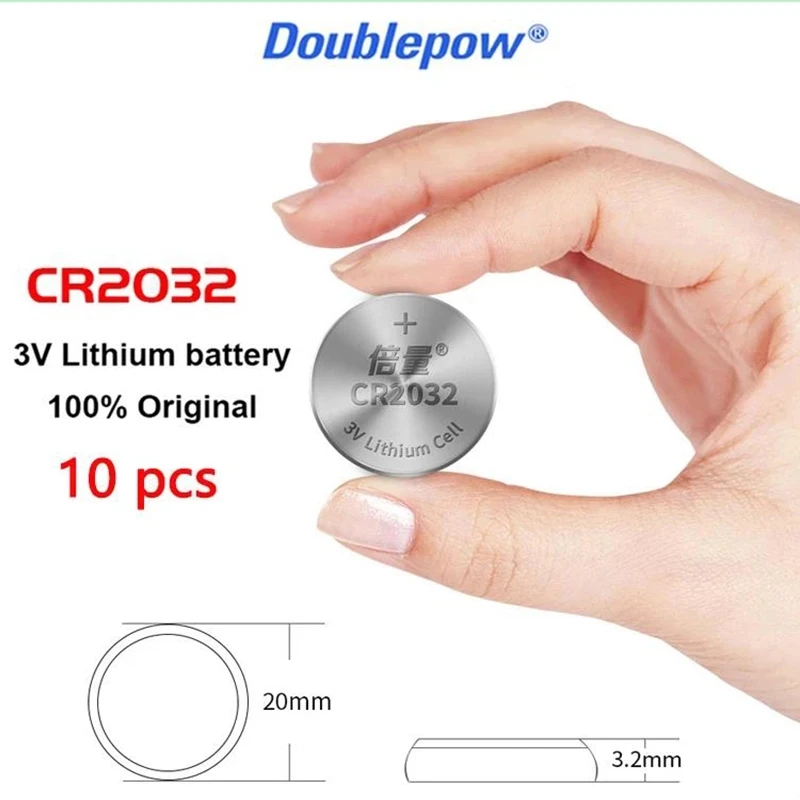 Imagem -04 - Lithium Button Cell Coin Battery de Longa Duração para Relógios Cr2032 Dl2032 Ecr2032 Br2032 2032 cr 2032 3v 100 Pcs