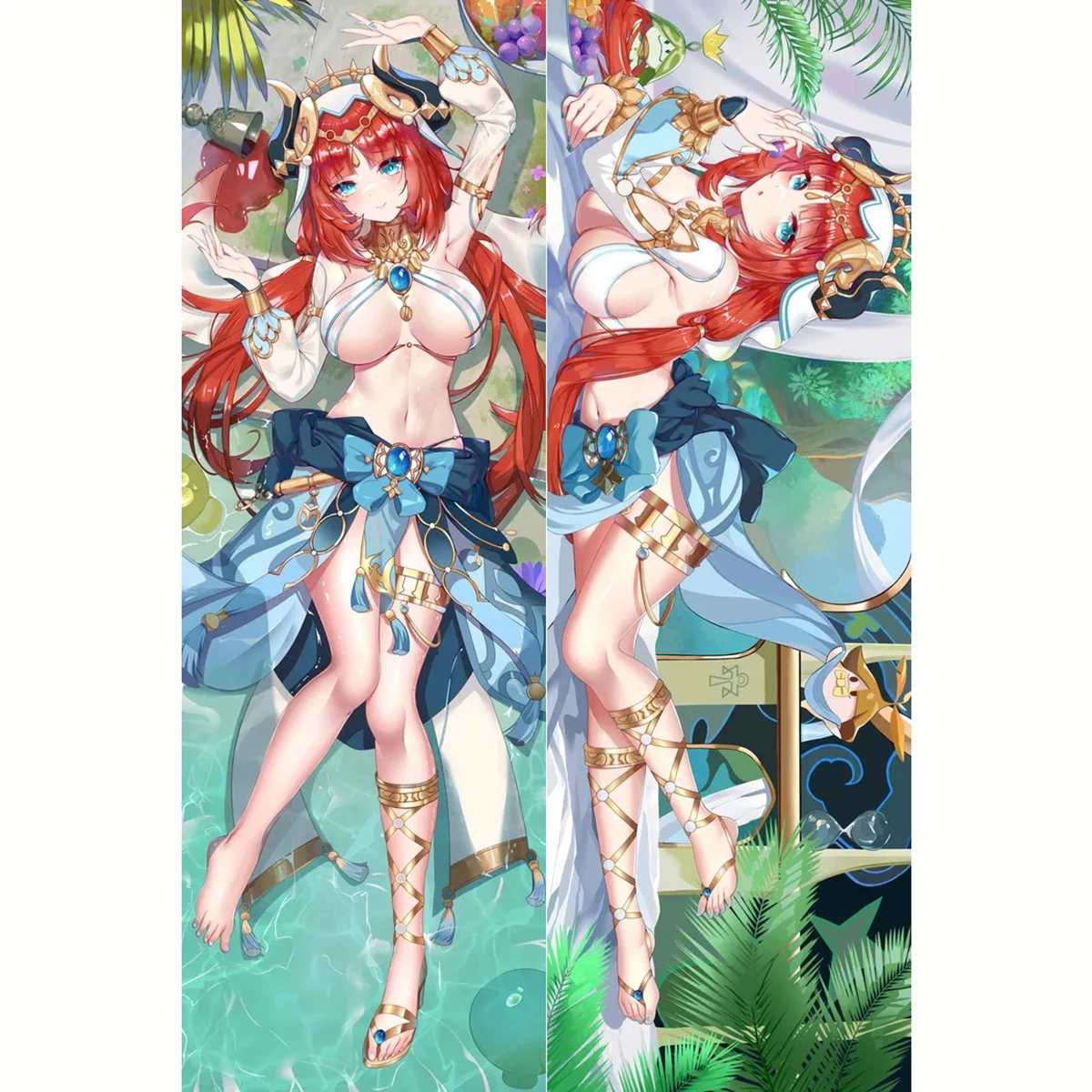 

50x180cm Anime Genshin Impact Nilou Cosplay Dakimakura PillowCase Hugging Body Prop Pillow Cover