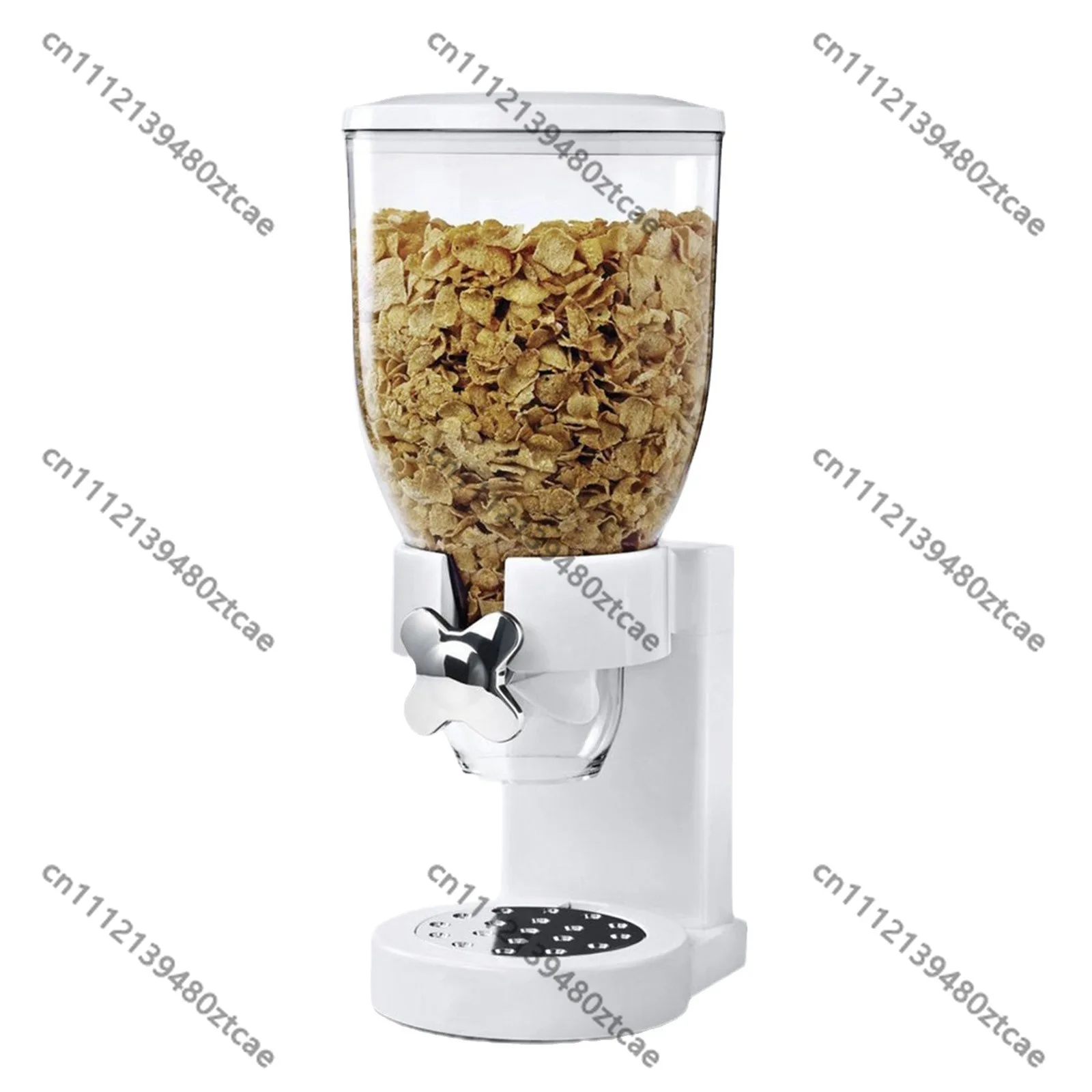 Double Head Upright Plastic Grain Dispenser, 1-2L Capacity, Modern Minimalist Food Storage Container for Dry Food