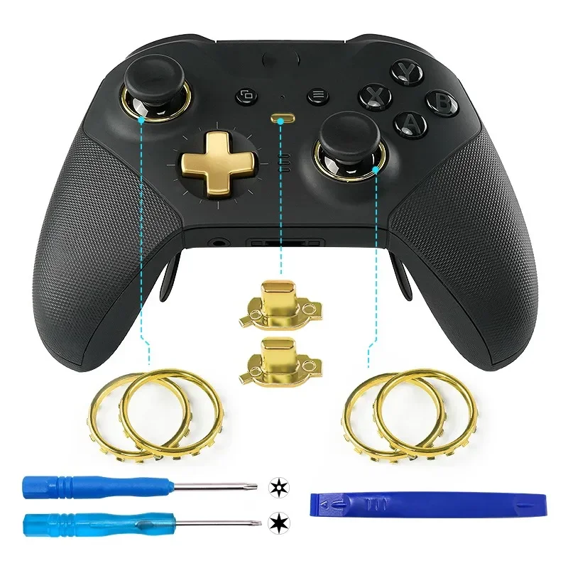 For XBOX ONE Elite Handle Accessories The second generation 3D replacement ring share key accessories electroplating color DIY