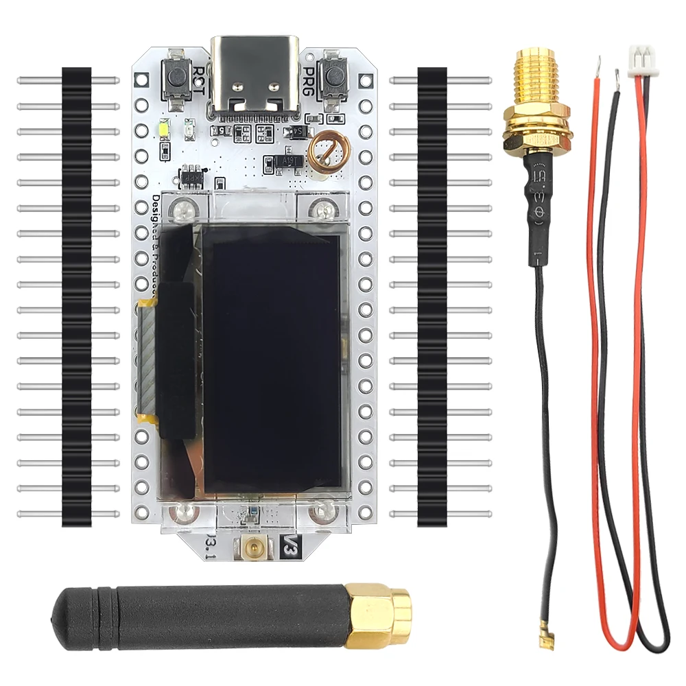 ESP32-WIFI LoRa BLE Bluetooth Dransceiver with 0.96 Inch Blue OLED Display Module for Arduino Dual-core Type-C Tensilica LX6