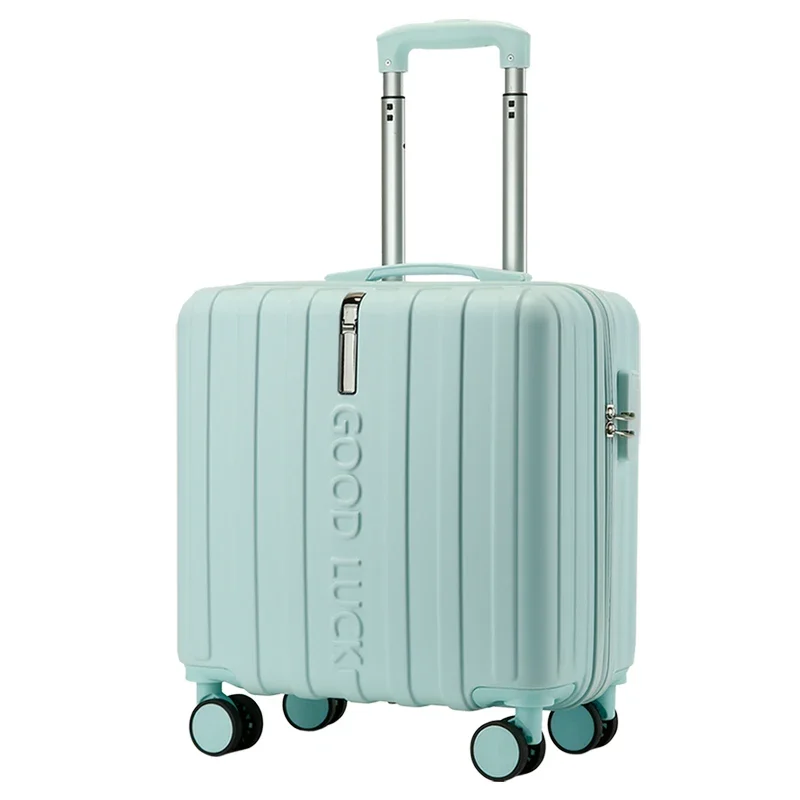 New fashion 2023 18 Inch Carry on Luggage Set Small Suitcase Universal Wheel Password Trolley Case Cabin Rolling Luggage Bag