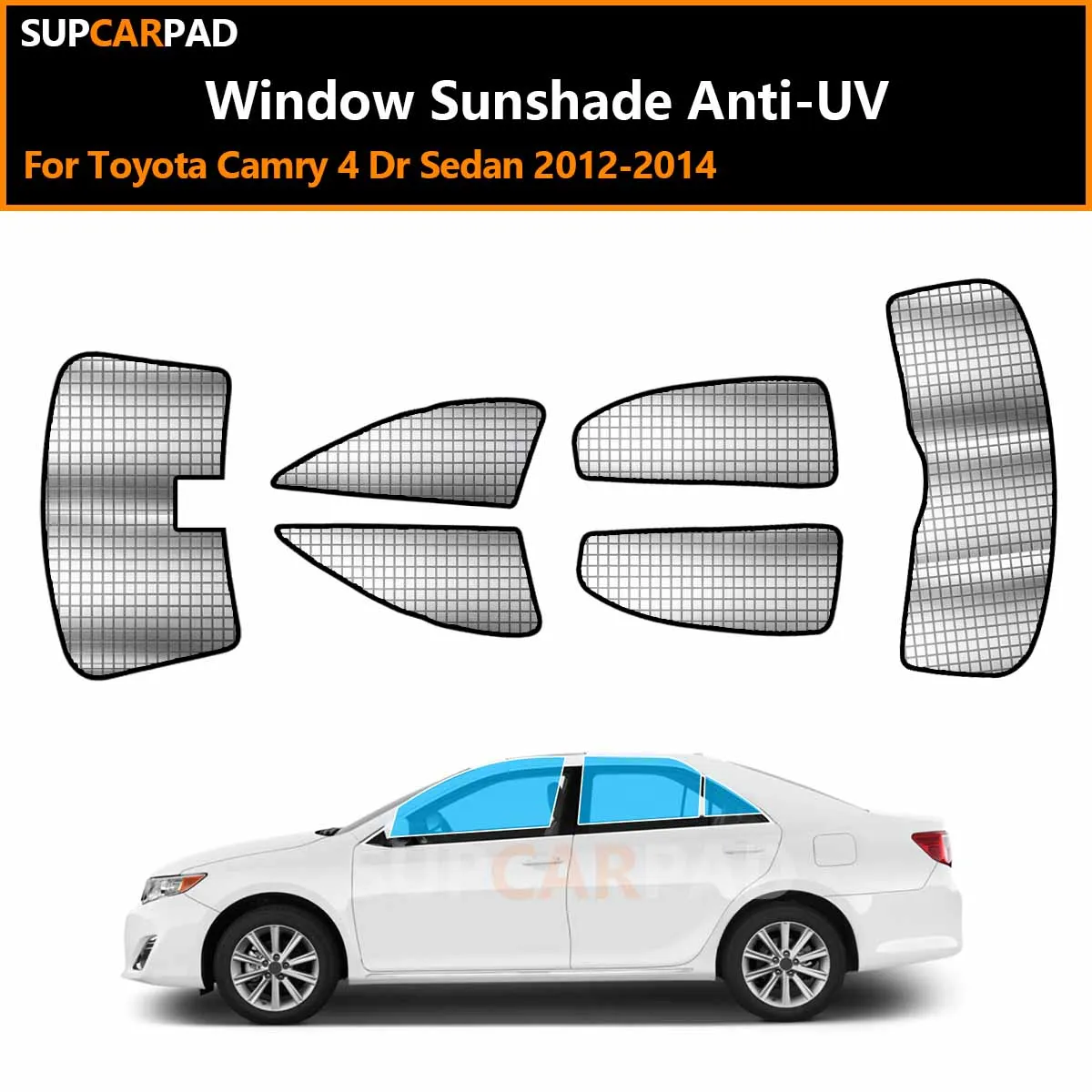 

For Toyota Camry 4 Dr Sedan 2012-2014 Custom Car Window Sunshade Anti-UV Car Sun Window Visors Sunshade Covers Accessories