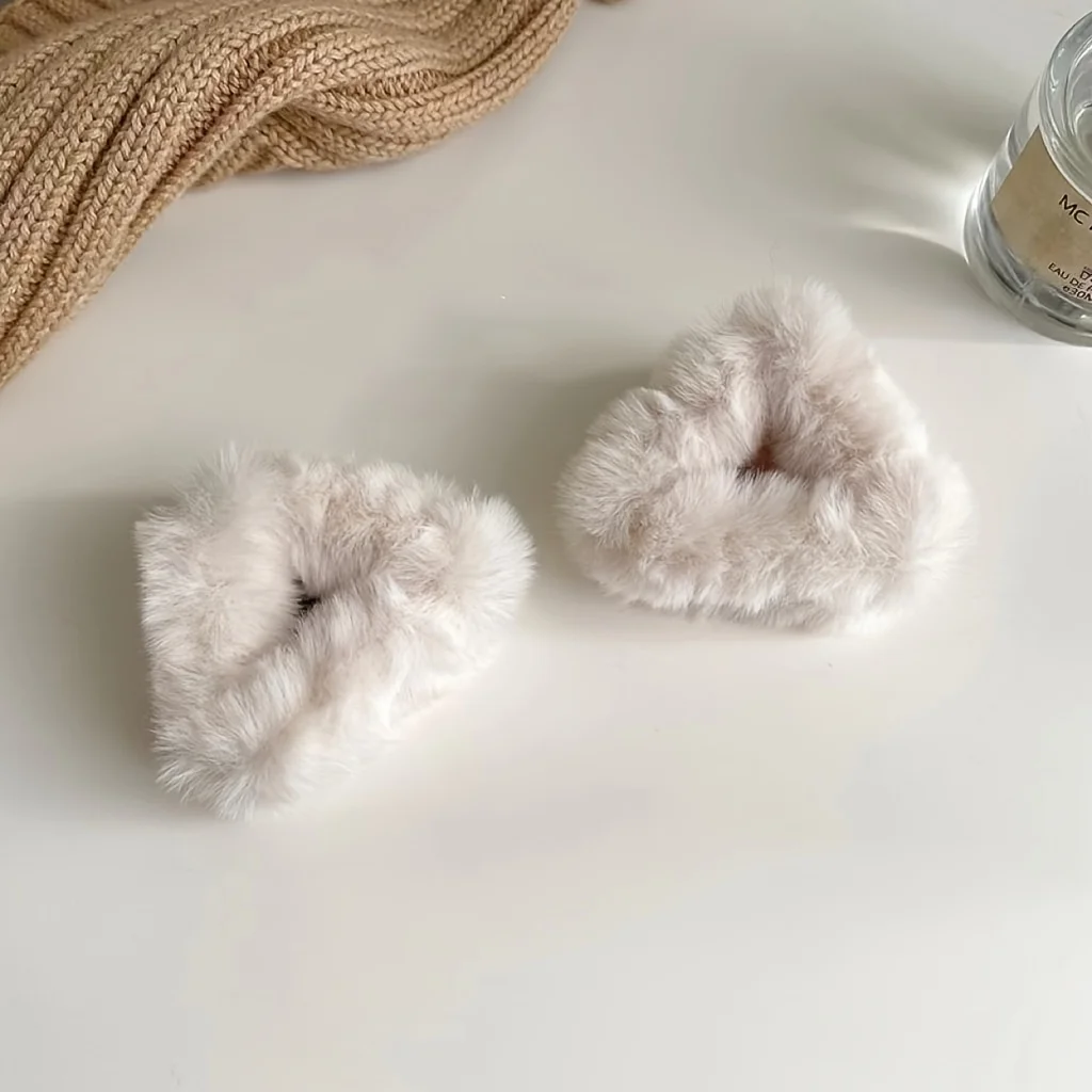 Niedliche Plüsch-Katzenohren-Haarspangen für Frauen, bezauberndes, flauschiges Haar-Accessoire für Ponyhaare und Pferdeschwänze, verspieltes Design für jeden Anlass. – Detail 6