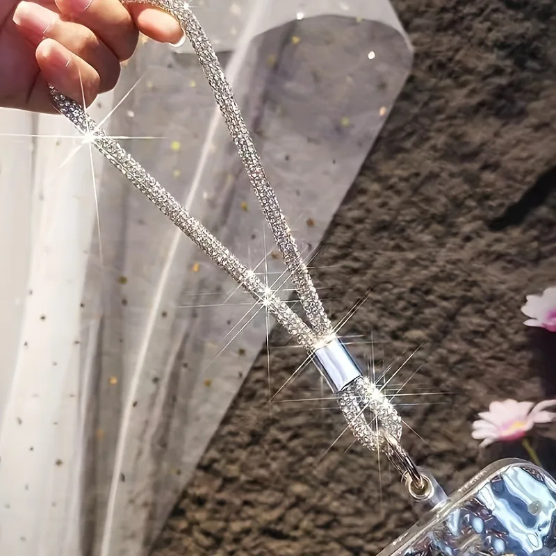 الفاخرة الهاتف المحمول كريستال أحزمة المعصم بريق حجر الراين الهاتف الحبل المفاتيح شنقا مكافحة خسر حبل #4