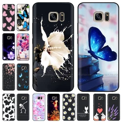 Black Silicone Case For Samsung Galaxy S6 Edge Case Soft TPU Cover For Samsung Galaxy S6 S 6 Edge Case Cover Bumper Coque Para