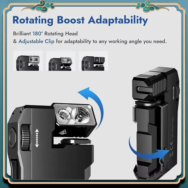 

Latest Ultra-Lightweight Flashlight Waterproof, 180° Rotating Head Portable Pocket Light