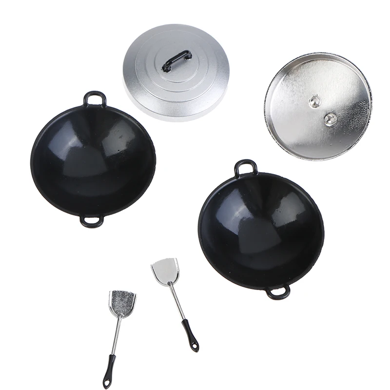 Ustensiles de cuisine miniatures Wok chinois, accessoires de cuisine, maison de courses, échelle 1/12