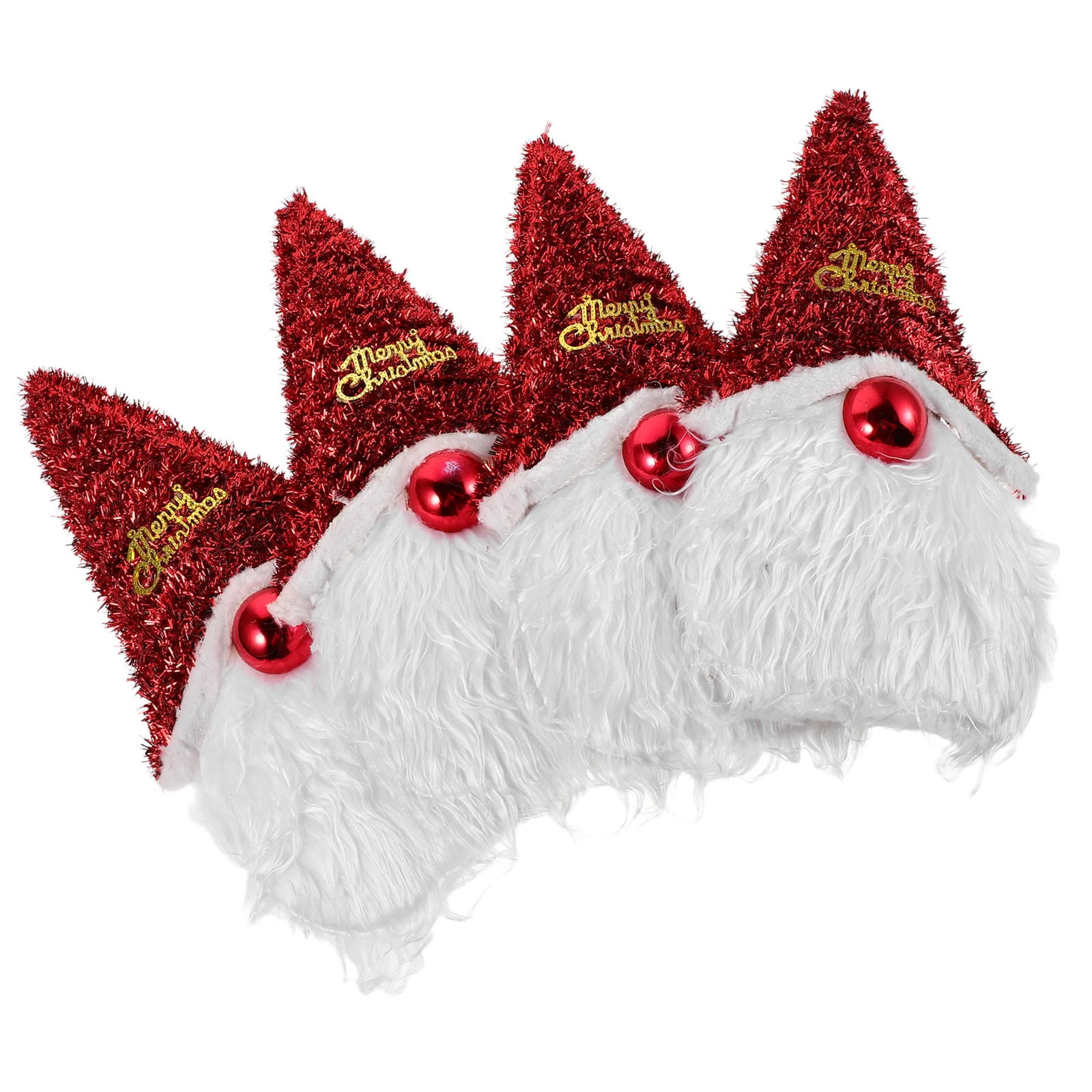 

4Pcs Santa Christmas Ornaments Set Decorations Holiday Party Store Window Seasonal Festive Hanging Baubles