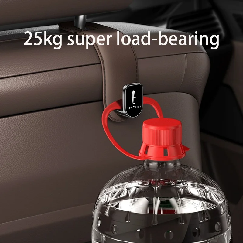 1Pc Car seat back leather metal hook Interior Accessories for  Lincoln MKZ MKX MKC MKT Nautilus Voyager Corsair