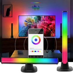 2PCS LED Pickup Light Bar RGB Pickup Rhythm Night Light Bluetooth APP Remote Control Music Atmosphere Ambient Table Lamp TV Car