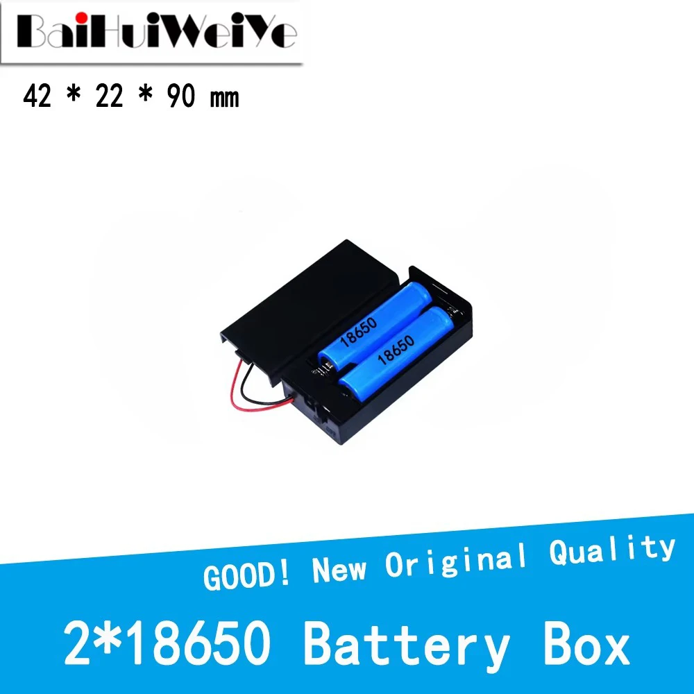 2*18650 Battery Case Box Holder Series Battery Storage Box Switch Cover DC Plug For 2x18650 DIY Batteries Holder  Good Quality