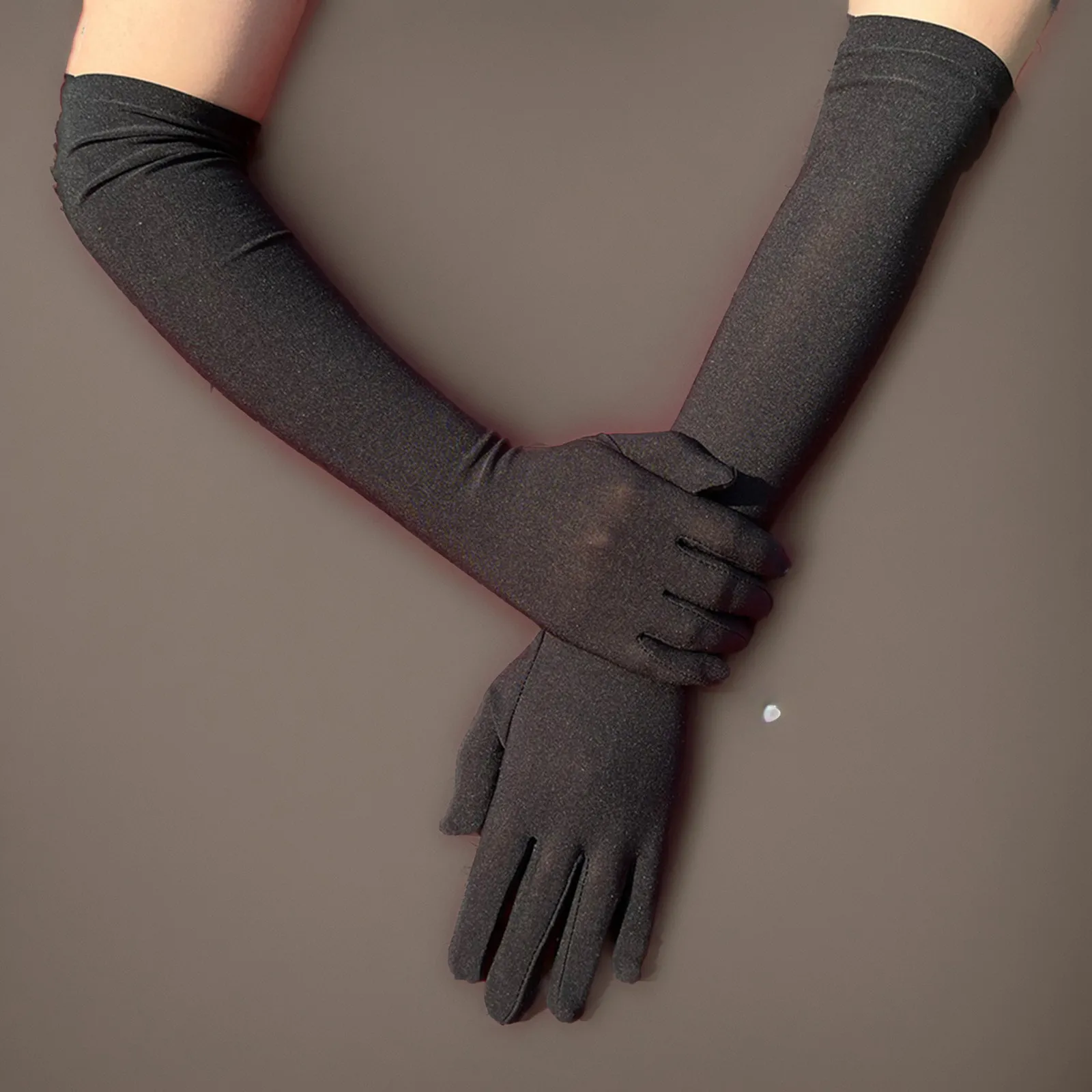 1/3/6 زوج قفازات الزفاف الطويلة الحليب الحرير مطاطا الساتان الرقص قفاز أنيق الزفاف مهرجان حفلة تنفس واقية من الشمس القفازات