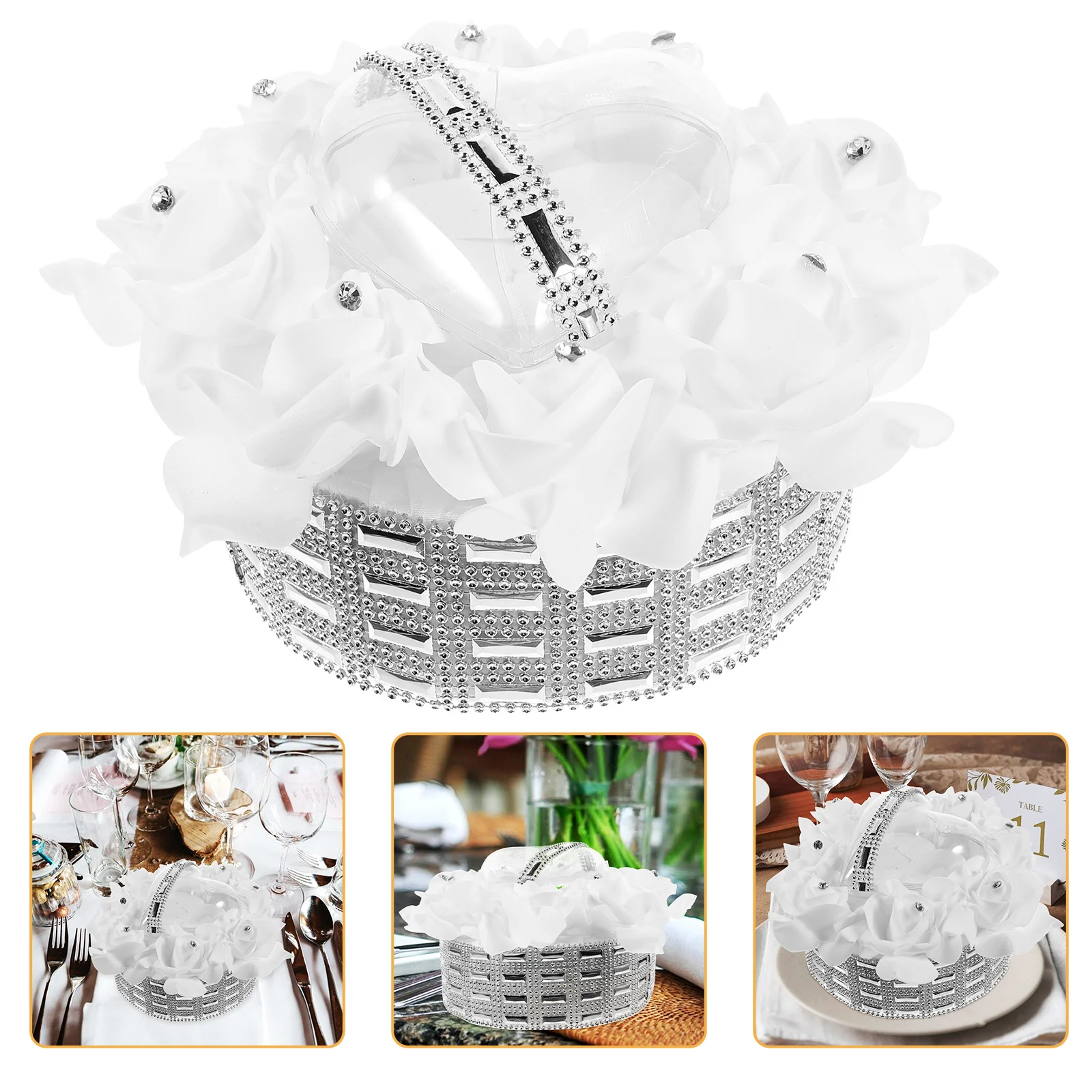 

Simulation Flower Heart Ring Box Heart-Shaped Wedding Ring Holder for Proposal Wedding Ceremony Supplies Jewelry Gift Box