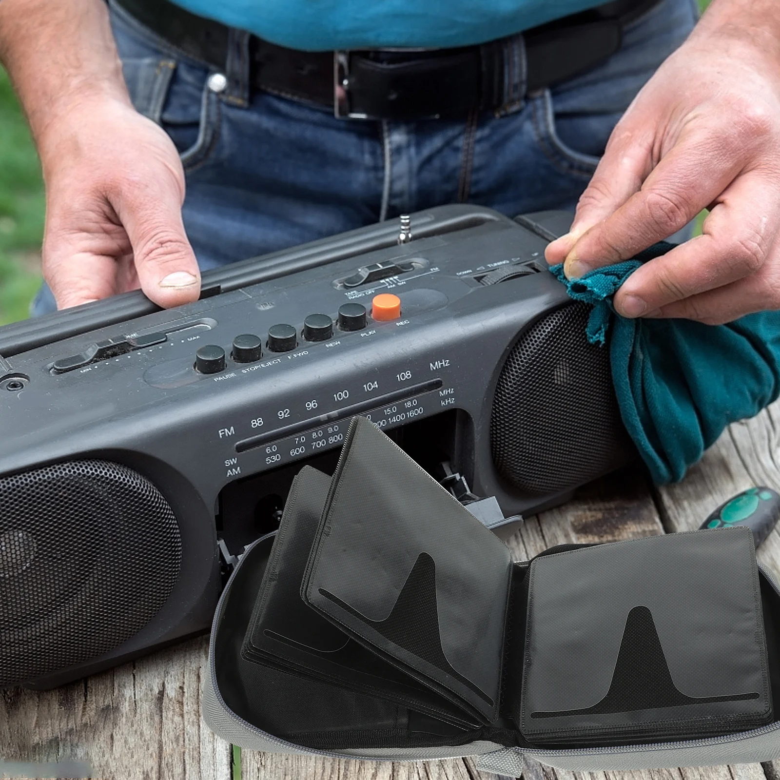 

Car Cd Holder Shockproof Premium Organizer Compact Portable Storage Bag for Travel Business Trips Music Accessories