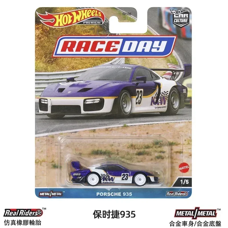 Original Hot Wheels Car Culture Race Day Kid Toy for Boy Premium Vehicle 1/64 Diecast Audi R8 Ford Capri Porsche 935 Collection