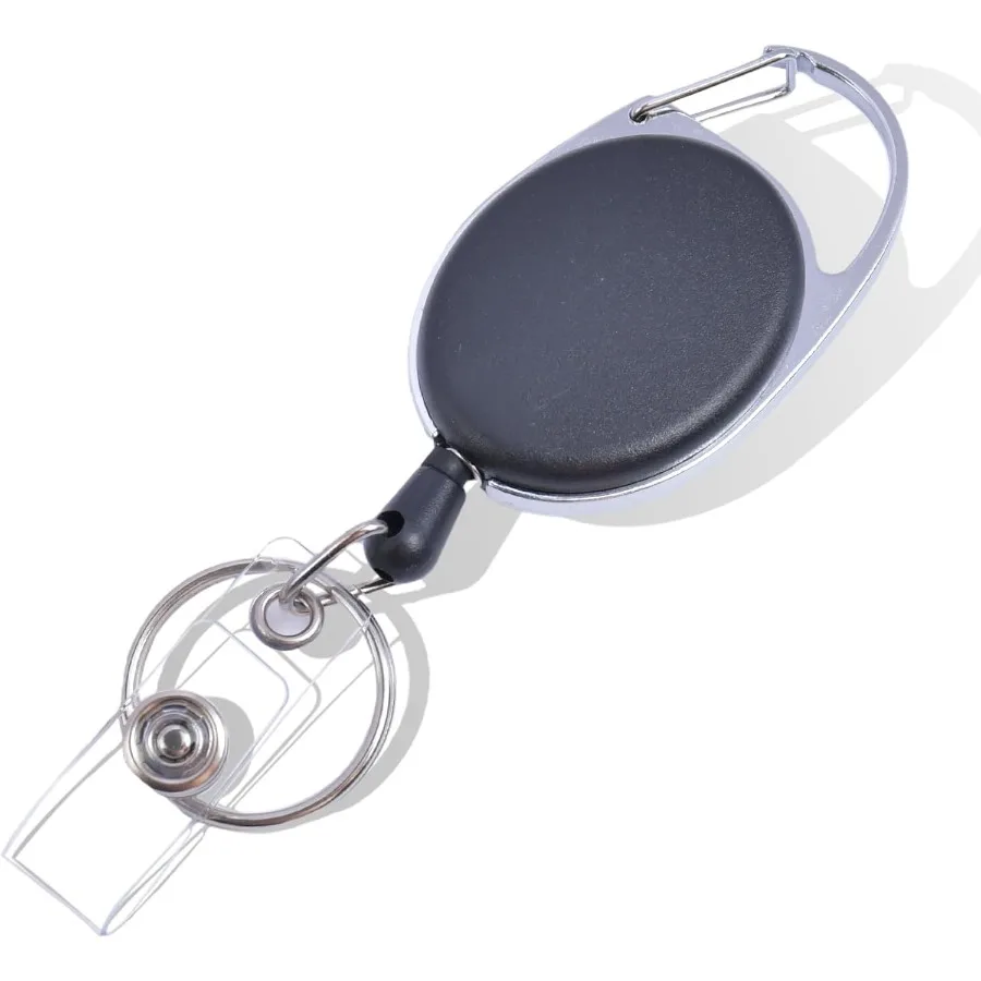 

Black Retractable with Clip for Id Card Holderss Retractabl Durable Nylon Rope