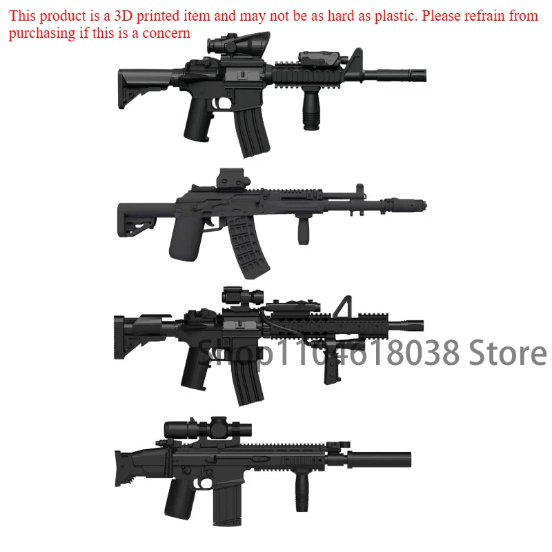 Militärische Soldaten Figuren Waffen Bausteine Zubehör Zweifarbige Waffen Assault Sniper Gewehre M16 M4 Modell Ziegel Spielzeug Geschenk