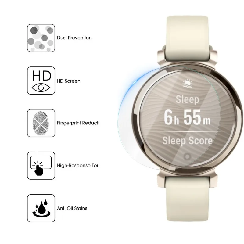 1-5PCS Tempered Glass Film For Garmin Lily 2 Active Smart Watch Screen Protector Film HD Scratch resistant Protective Glass Film