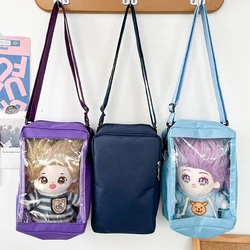 Senhora pequena bolsa satchels menina estilo japonês ita mensageiro saco feminino transparente crossbody saco de ombro adolescente ins