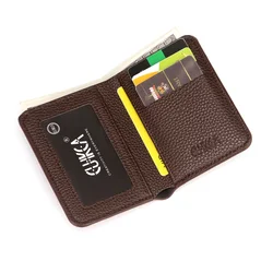 Billetera de cuero PU para hombre, tarjetero, Mini monedero, billetera delgada, Clips para dinero, tarjeteros para identificación