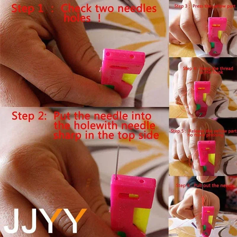 مجموعة خيط إبرة أوتوماتيكية مكونة من 10 قطع لآلة الخياطة أداة خيوط سهلة لمشاريع الحرف اليدوية والتطريز