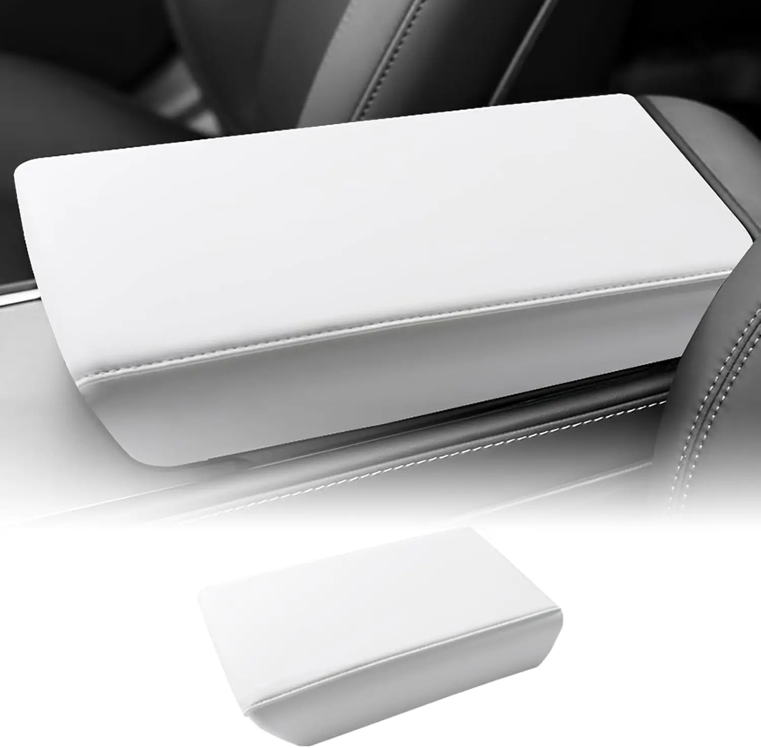 

for 2025 Tesla Model Y Juniper & 2025 Model 3 Leather Armrest Cover Car Center Console Interior Accessories Armrest Seat Box