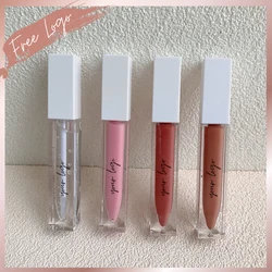 Wholesale OEM White Clear Lip Gloss Glossy Do Your Own Brand Private Label Lip Glaze Liquid Lipstick Cruelty Free Vegan