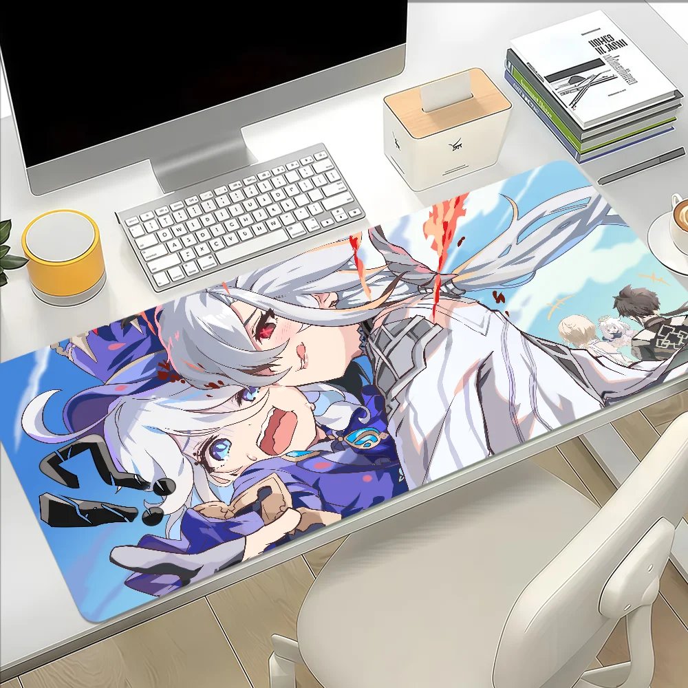 

Игровой коврик для мыши Arlecchino Genshin lmpact, нескользящий утолщенный большой коврик для письма, офисный студенческий игровой коврик для мыши
