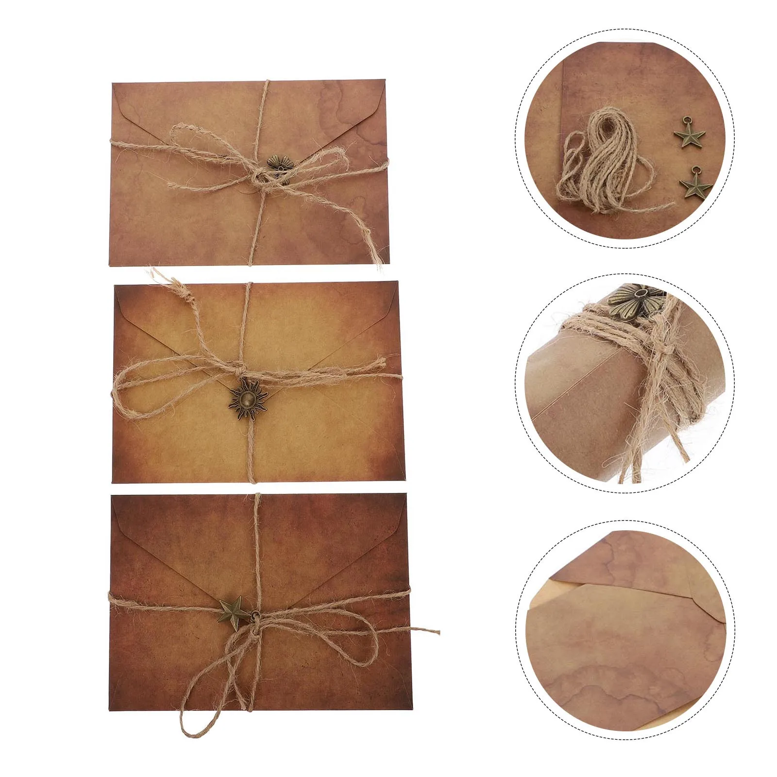 3 مجموعات تبحث ورقة خمر ورق الكتابة مجموعة أنيقة التصميم التقليدي الرجعية الكتابة القرطاسية الرجعية القرطاسية #4