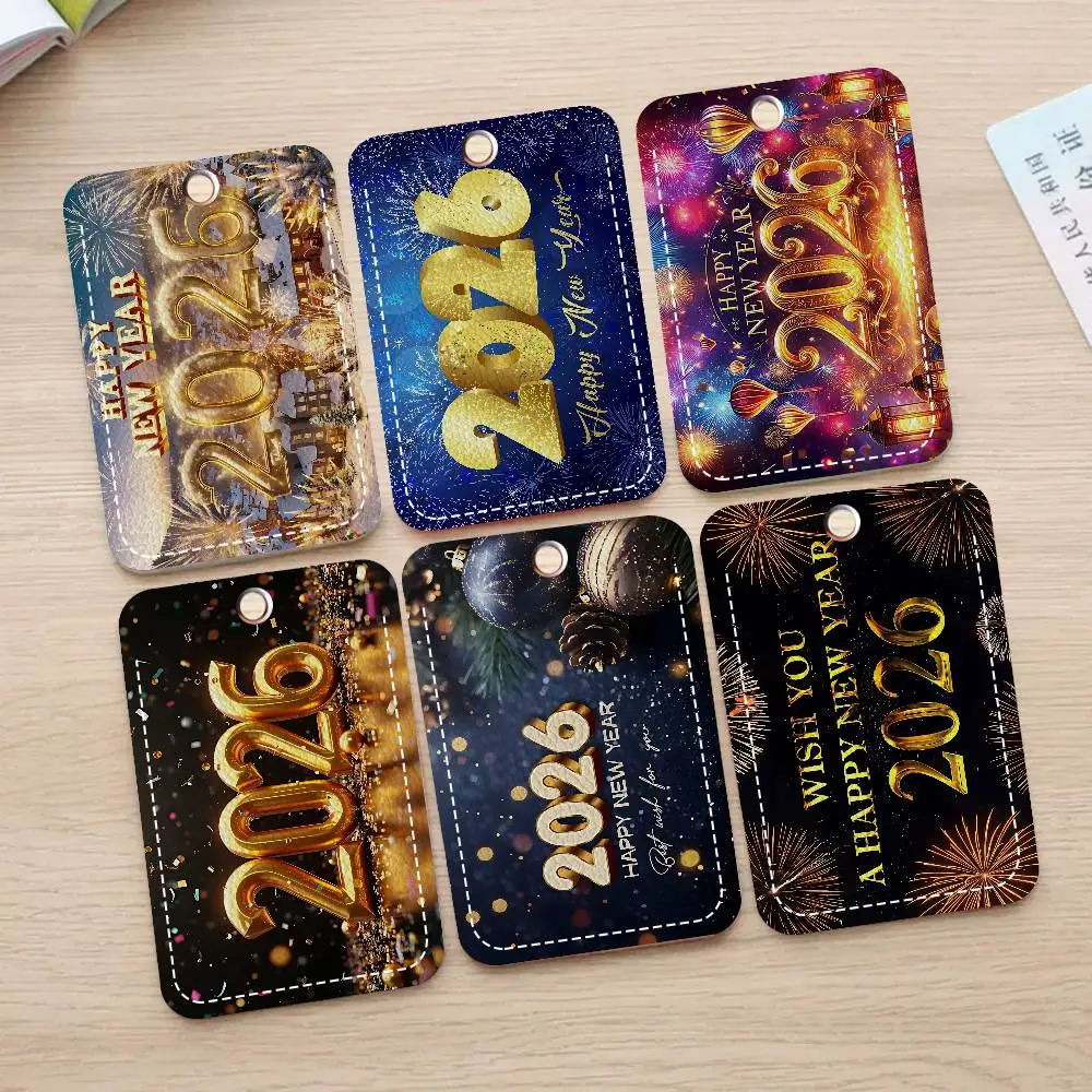 

Popular New Year 2026 Retro Luck Office Supply Men And Women Credit Card Keyrings Student Card ID Card Holder Holder Card