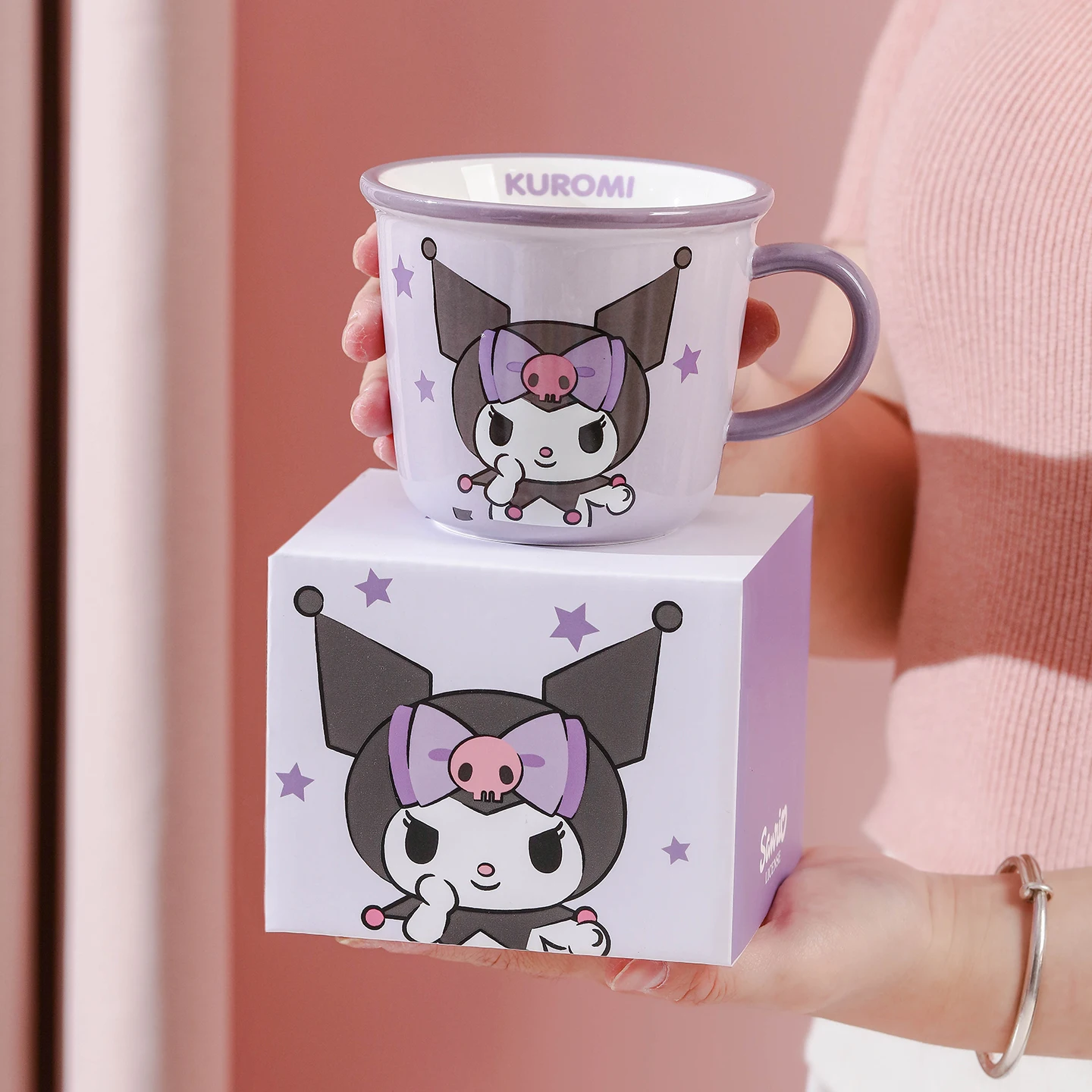 340Ml Cartoon Sanrio Hello Kitty My Melody Cinnamoroll Kuromi Ceramics Mug Pretty milk Cup kitchen supplies Child Birthday Gift
