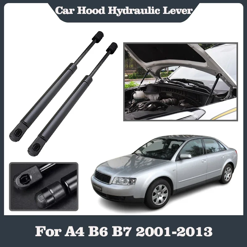 Car Hood Strut Bars Hydraulic Rod For Audi A4 B6 Interior B7 2001-2013 Support Rod Shock Absorber Lever Struts Pole Accessories