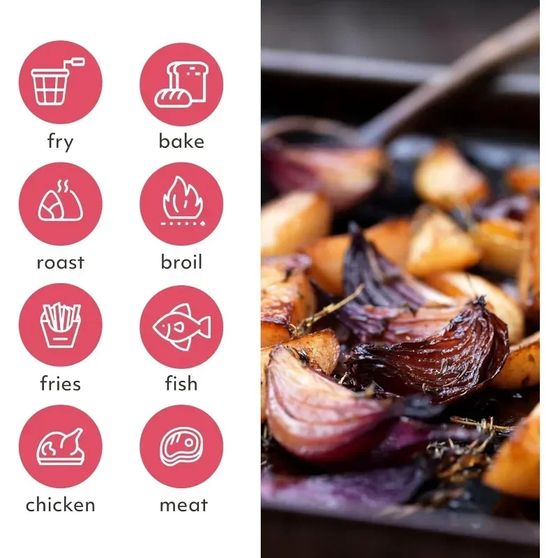 Компактная аэрофритюрница с окном для удобного просмотра с цифровым сенсорным экраном