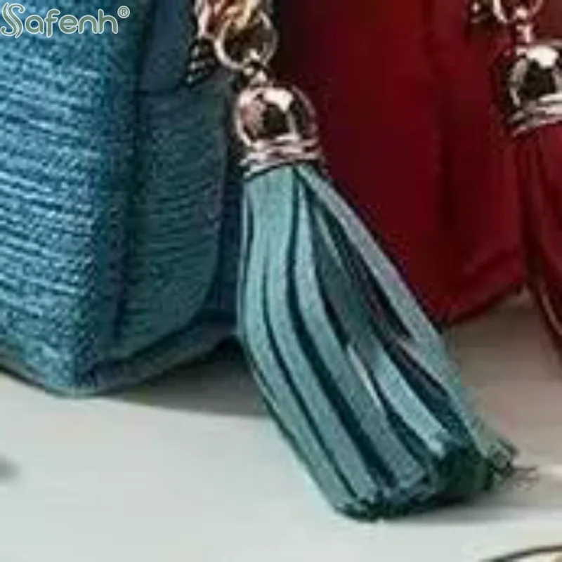 Jewelry Storage Bag with Tassel Pendant Multi-Layer Lining Portable Ring Necklace Organizer for Travel Daily Use